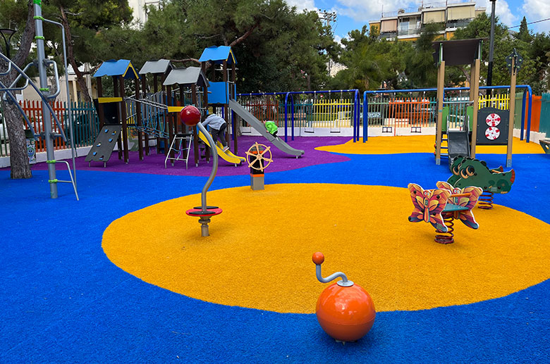 A primary and secondary school playground?in Athens